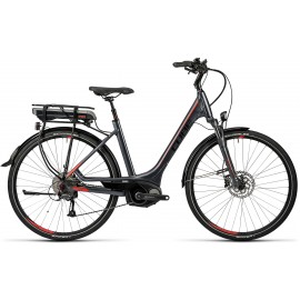 Cube Touring Hybrid 500 Grey N Red Femme Easy Entry — tous nos vélos chez Veloland Nérac